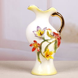 在线商城的雕刻大号 白色高档珐琅瓷花鸟花瓶花插 欧式古典奢华 陶瓷