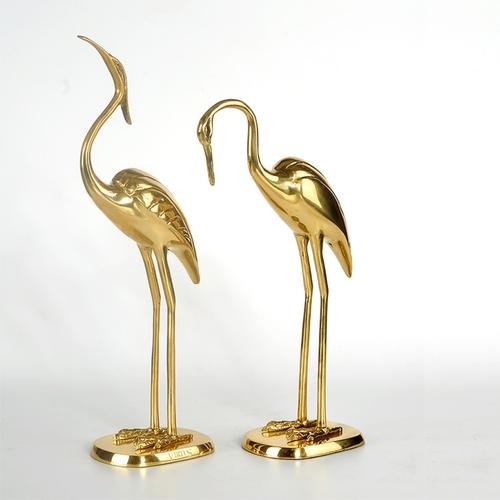 西班牙virtus双鹤摆件欧式风格家居铜制摆件纯手工艺品